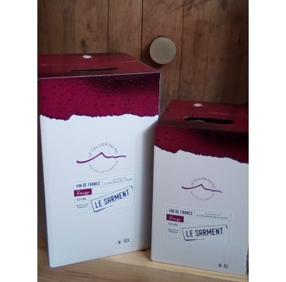 BIB VIN DE FRANCE - CELLIER DU PIC "SARMENT" ROUGE 10 LITRES